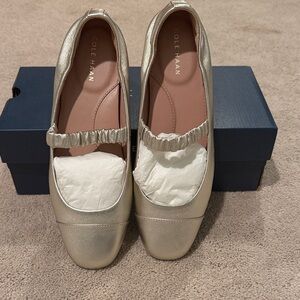 Cole Haan Women's Metallic Gold Flats